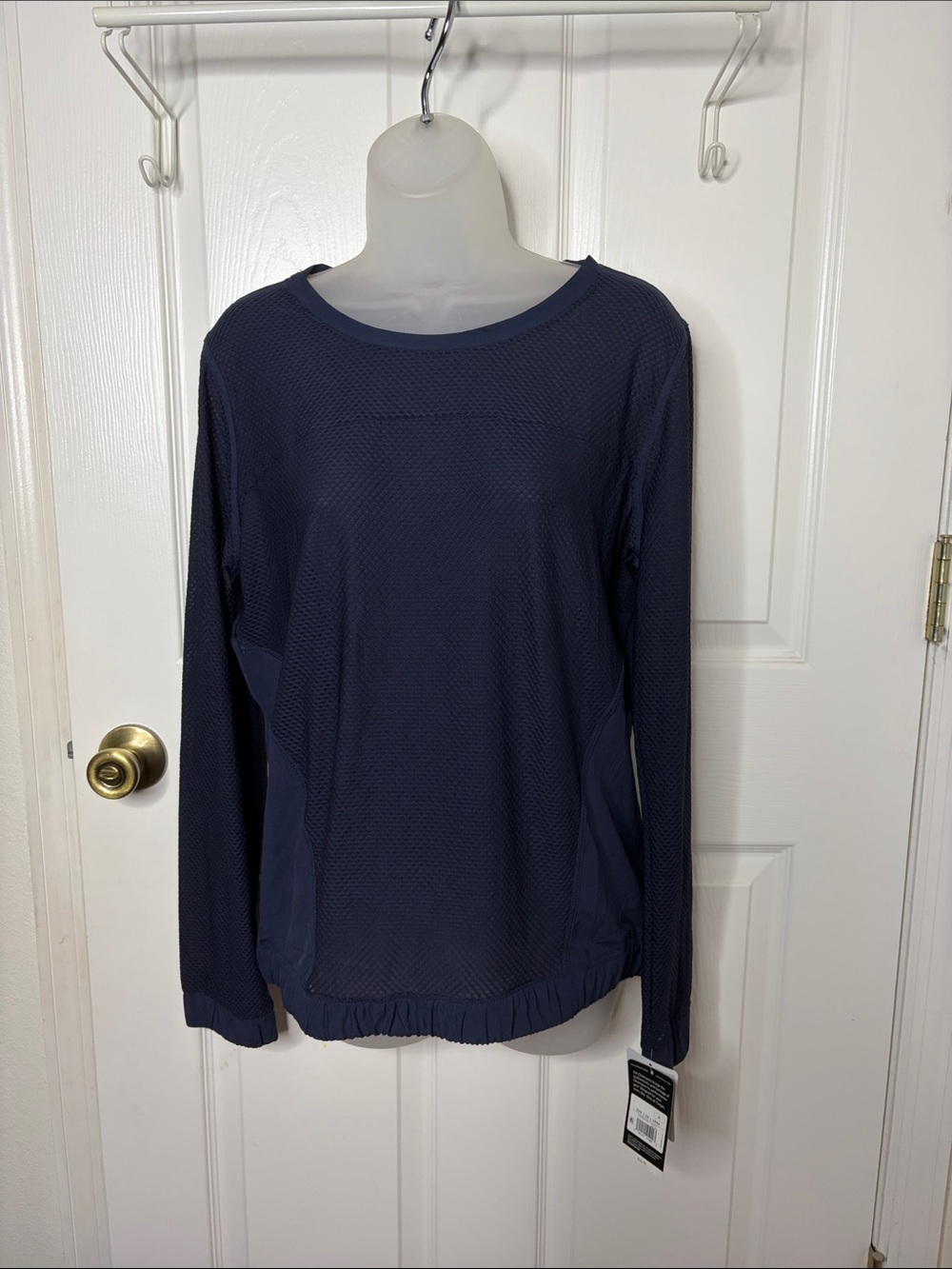 Champion Navy Long-Sleeve Athletic Top